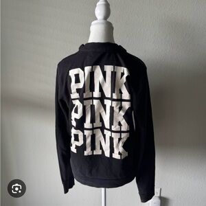 Y2K Victorias Secret PINK Black 1/4 Zip